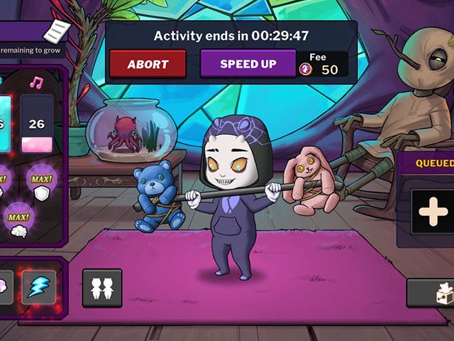 Activities screen with queued tasks