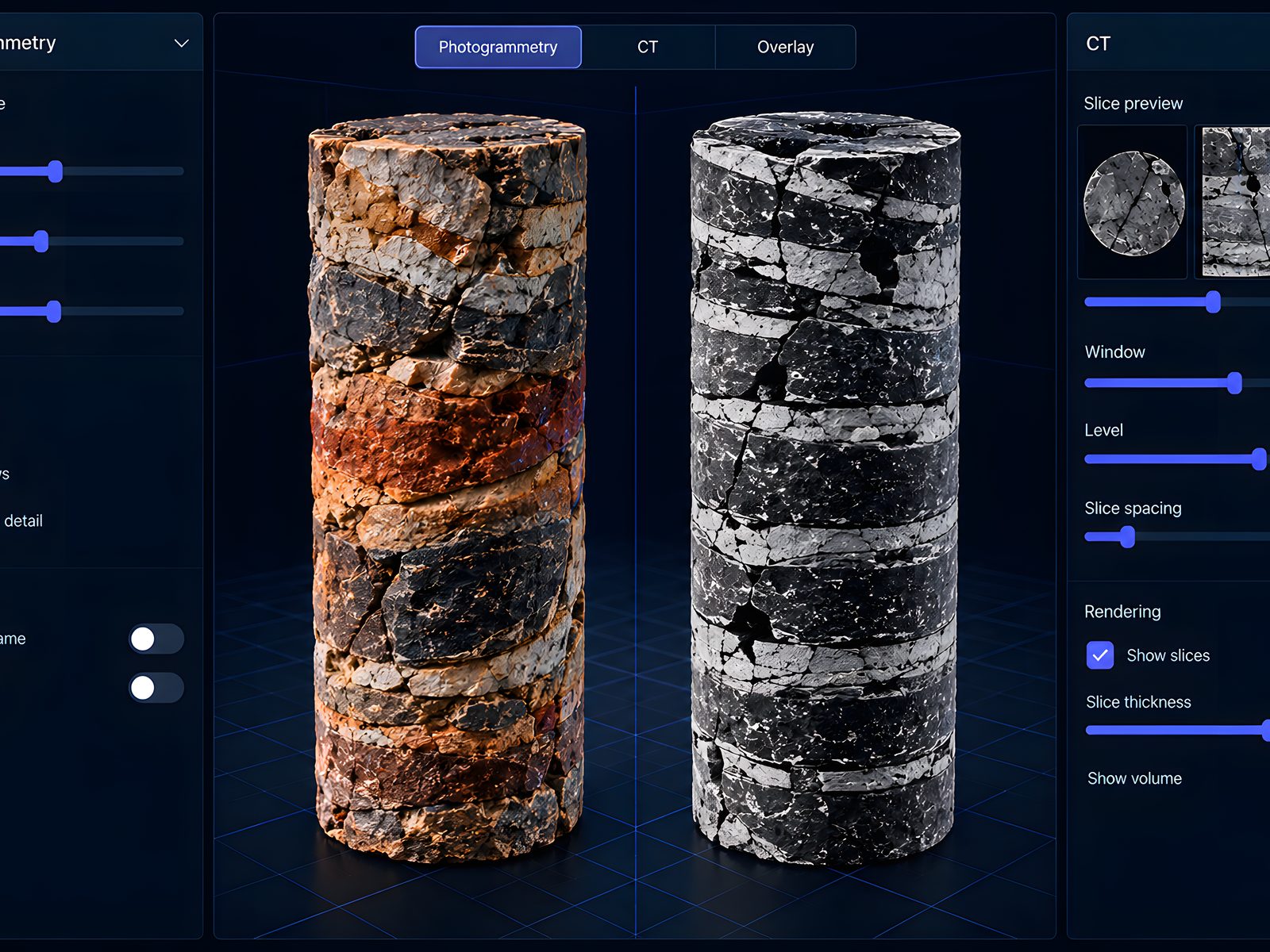 Concept of the photogrammetry and CT comparison